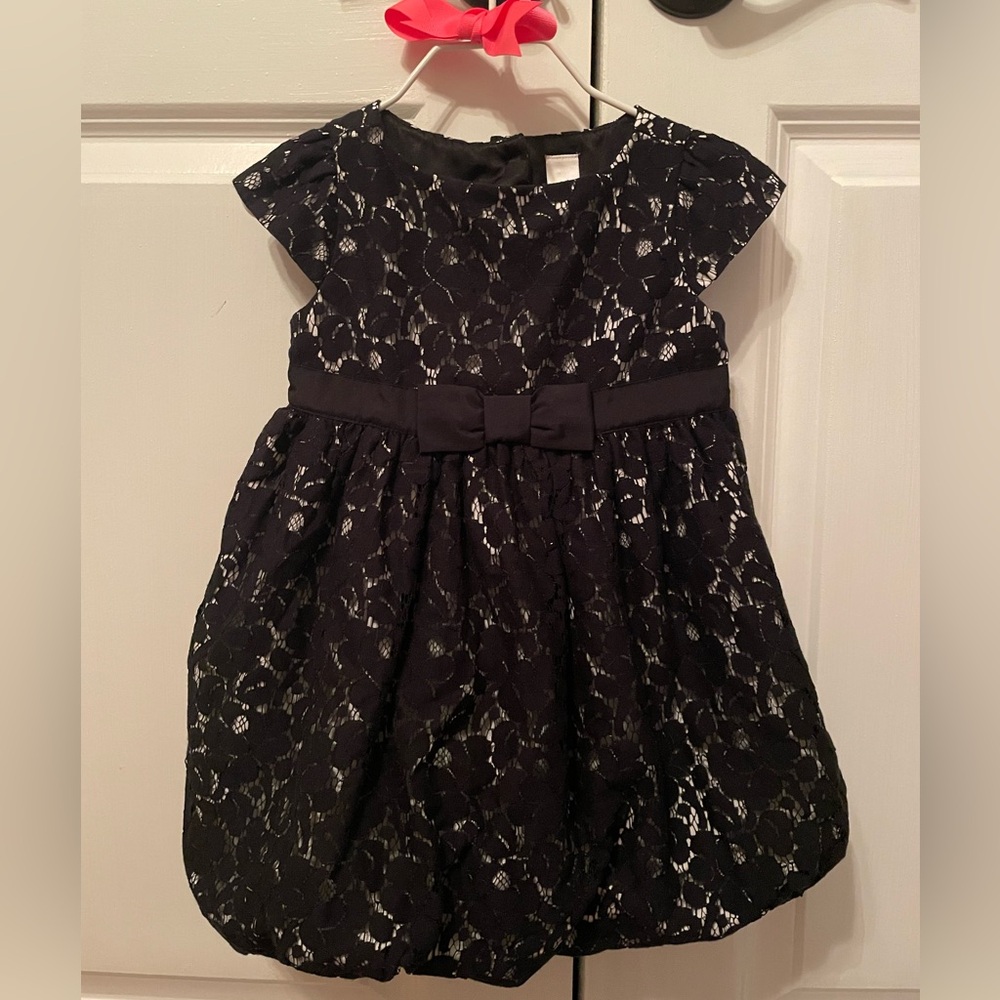 Black lace lined dress
